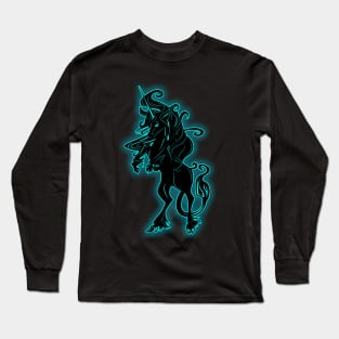 Glowing black Unicorn Long Sleeve T-Shirt